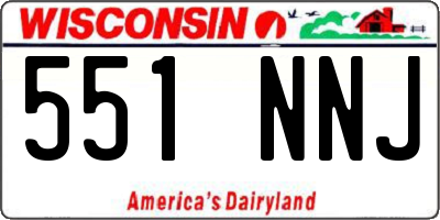 WI license plate 551NNJ