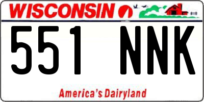 WI license plate 551NNK