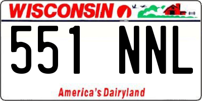 WI license plate 551NNL