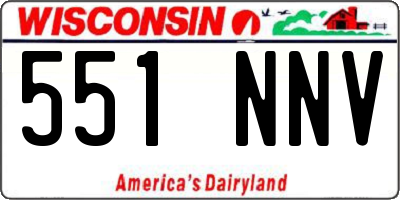 WI license plate 551NNV