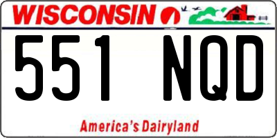 WI license plate 551NQD