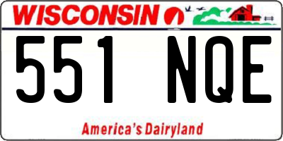 WI license plate 551NQE