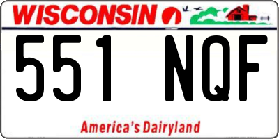 WI license plate 551NQF