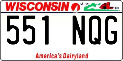 WI license plate 551NQG
