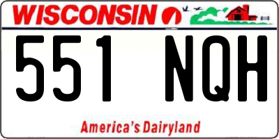 WI license plate 551NQH
