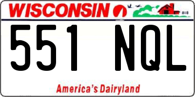 WI license plate 551NQL
