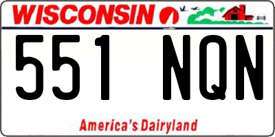 WI license plate 551NQN