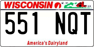 WI license plate 551NQT