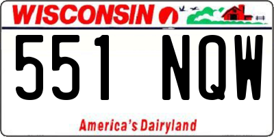 WI license plate 551NQW