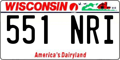 WI license plate 551NRI