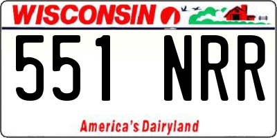 WI license plate 551NRR