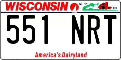 WI license plate 551NRT