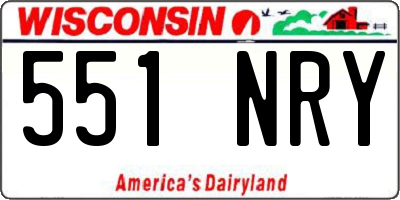 WI license plate 551NRY