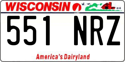 WI license plate 551NRZ