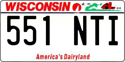 WI license plate 551NTI