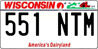 WI license plate 551NTM