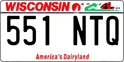 WI license plate 551NTQ