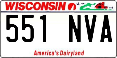 WI license plate 551NVA