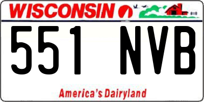 WI license plate 551NVB