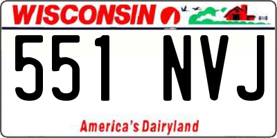 WI license plate 551NVJ