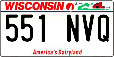 WI license plate 551NVQ