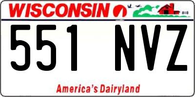 WI license plate 551NVZ