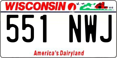 WI license plate 551NWJ