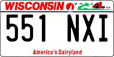 WI license plate 551NXI