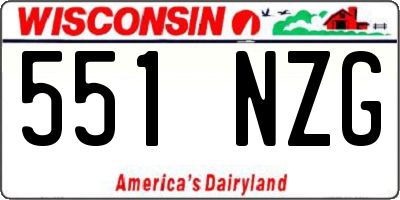 WI license plate 551NZG