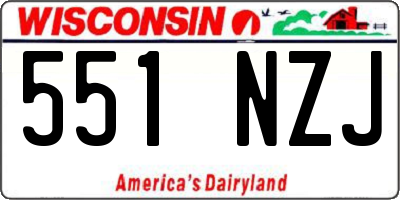 WI license plate 551NZJ