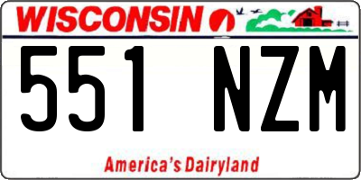 WI license plate 551NZM