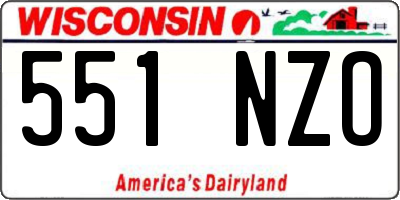 WI license plate 551NZO