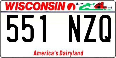 WI license plate 551NZQ