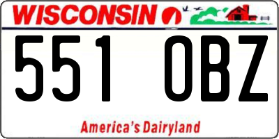 WI license plate 551OBZ