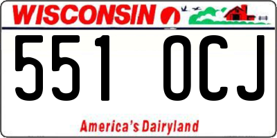WI license plate 551OCJ