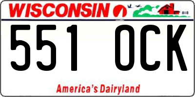 WI license plate 551OCK