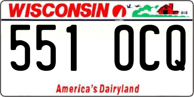 WI license plate 551OCQ