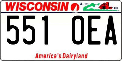 WI license plate 551OEA