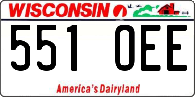 WI license plate 551OEE
