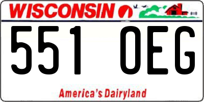 WI license plate 551OEG