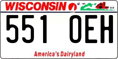 WI license plate 551OEH