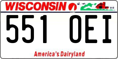 WI license plate 551OEI