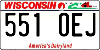 WI license plate 551OEJ