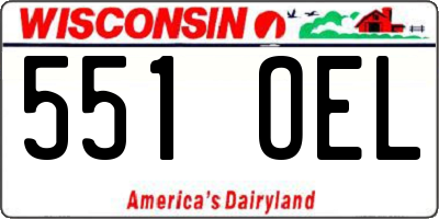WI license plate 551OEL