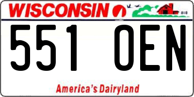 WI license plate 551OEN