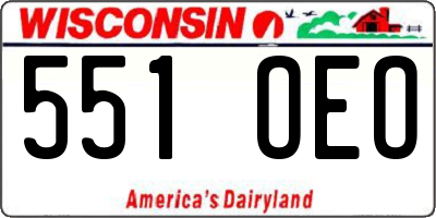 WI license plate 551OEO