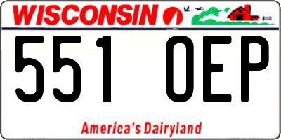 WI license plate 551OEP