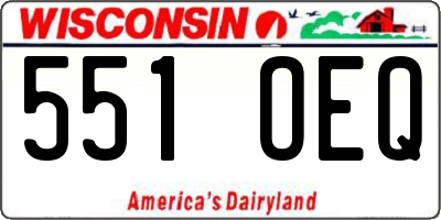 WI license plate 551OEQ