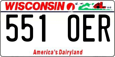 WI license plate 551OER