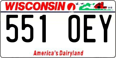 WI license plate 551OEY